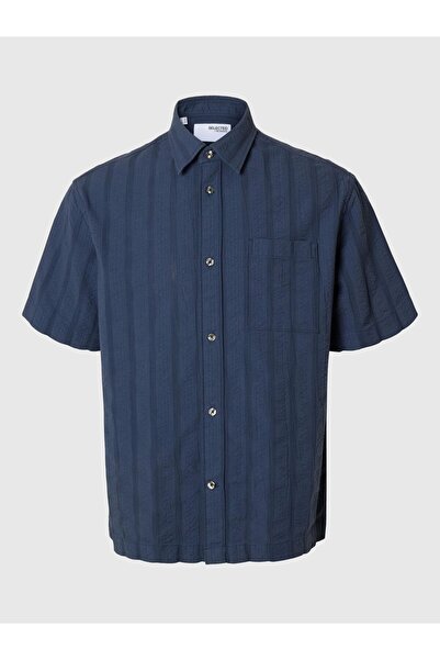 SELECTED Kurzarmhemd Baumwoll