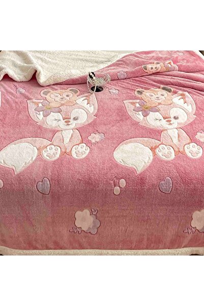 CHIRASO Cocolino CHIRASO Blanket, 200x230cm, Fur Inside, Double Bed, Colorful, Soft and Fluffy