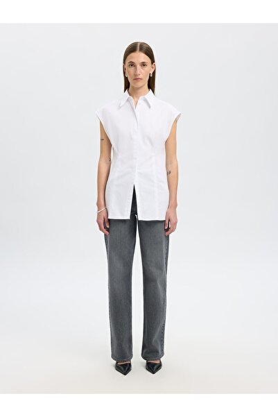 Selected Femme Kurzarmhemd Slim Fit