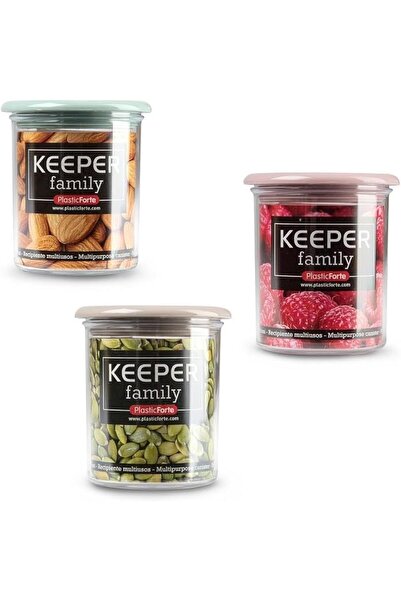 erorex Multipurpose Canister Storage Jar 250Ml 8X8X9Cm Clear With Assorted Colors Lid