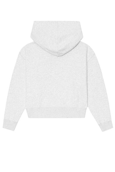 The Champ Clothing Παιδικό φούτερ μεγάλου μεγέθους με κουκούλα, καρδιά, αρκουδάκι με στάμπα σε γκρι μελανζέ – με κουκούλα, 3-κλωνο φλις