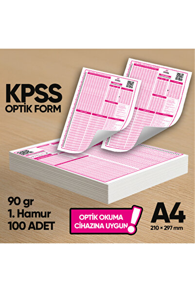 Karakutu Yayınları KPSS (GY-GK) Deneme Sınavları İçin 100 Adet (90.GR) Optik ...