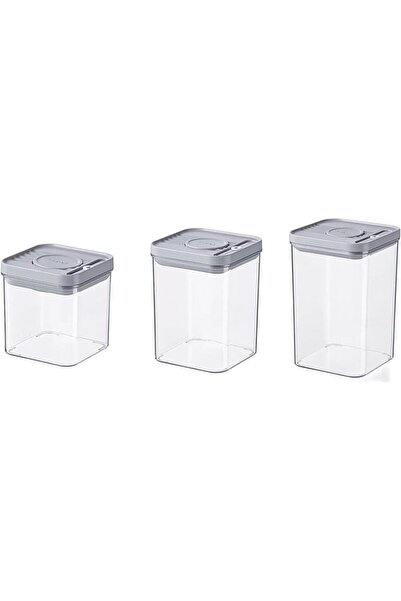 erorex 3Pcs Storage Jars Kitchen Storage Pet Storage Jars Large Capacity Storage Containers Clear Food