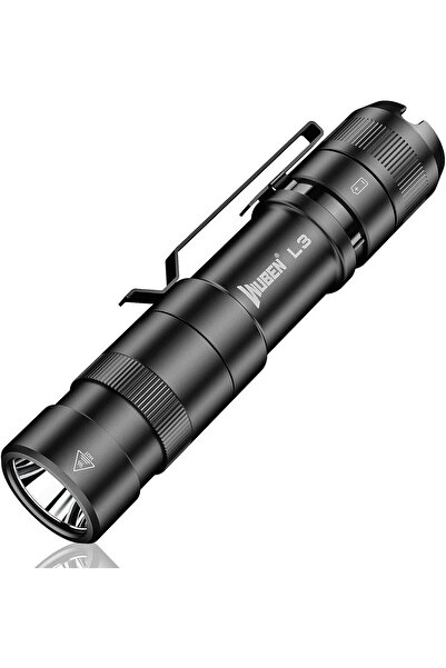 Wuben مصباح يدوي L3 - 3000 لومن قابل لإعادة الشحن بمنفذ USB-C، 7 أوضاع، IP68