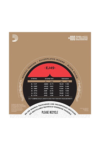 Daddario Set Proarte Blk.Silv Nln Norm