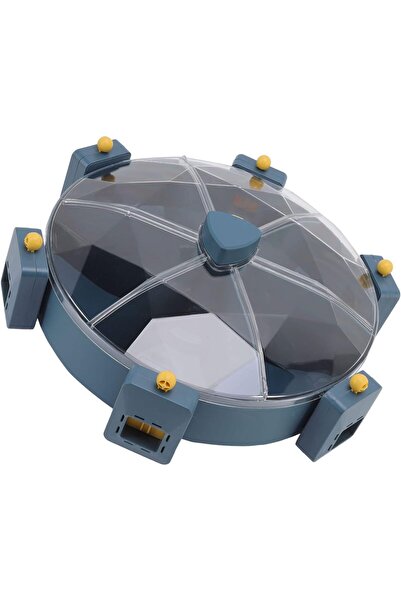 erorex Rice Dispenser Container, 6 Grids Well Sealed Compartment Storage Cereal Dispenser One Click Design