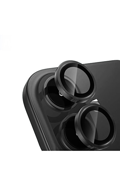 Case 4U Apple iPhone 17 Mikro 0.3 mm AR Kaplama 9H Kamera Lens Koruyucu Siyah