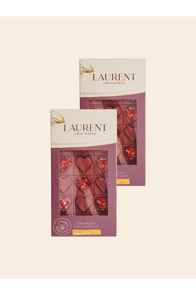 LAURENT CHOCOLATE Ruby Çilekli Tablet Çikolata 100 g x 2 Adet