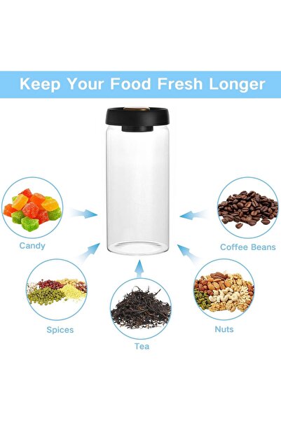 erorex Borosilicate Glass Kitchen Storage Jars, Coffee Canisters Airtight Lid Seal, Food Storage