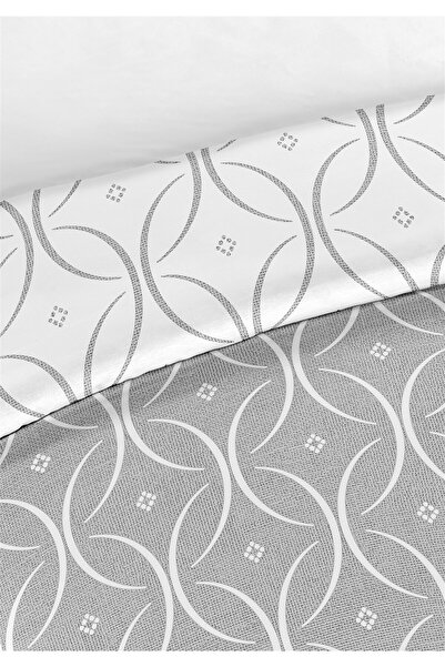 Evim Focus 100% Cotton Double Duvet Cover Set 200X220Cm Gray White