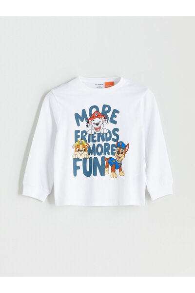 LC Waikiki LCW baby Bisiklet Yaka Paw Patrol Baskılı Erkek Çocuk Tişört