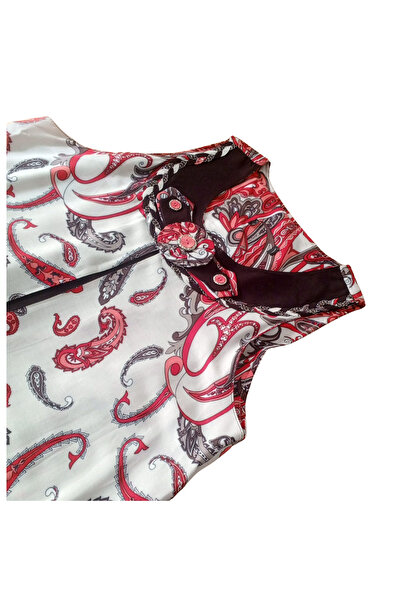 Catherine's Yumuşak Dokulu Kırmızı Hamile Elbisesi