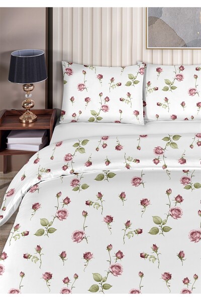 Evim Akfil Pink Double Duvet Cover Set 200X220Cm Dusty Rose