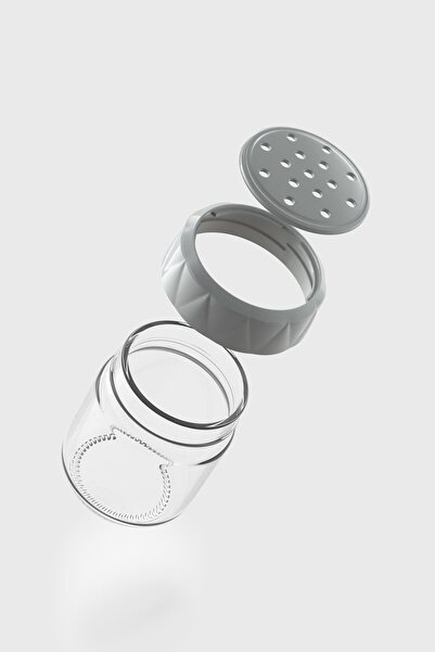 Renga Lexa 210 ml Set of 3 Glass Spice Jars 161015 Gray