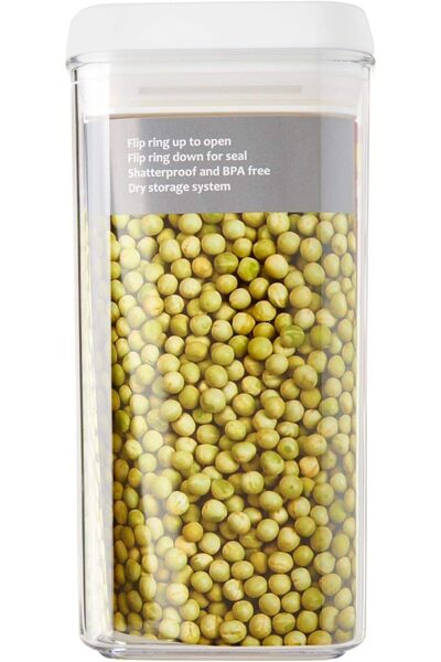 erorex Flip Tite Rectangular Food Storage Container Clear And White 1.2 Liter Nlq408A 60