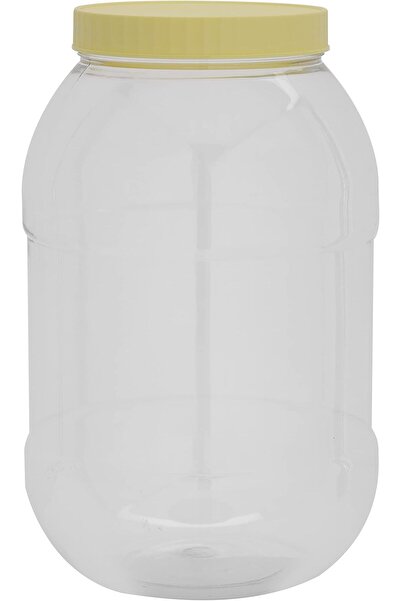 erorex 5L Round Pet Jar Cap, Plastic Container Easy Store Keep Spices, Dry Fruits, Raisins, Chocolates,