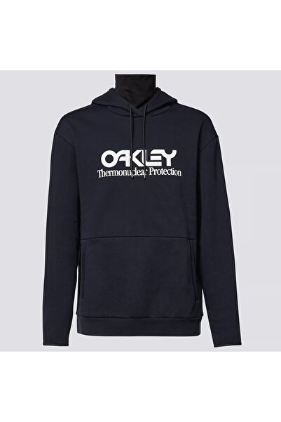 Oakley Siyah - Beyaz Erkek Kapüşonlu Baskılı Sweatshirt FOA402381 RIDER LONG ...