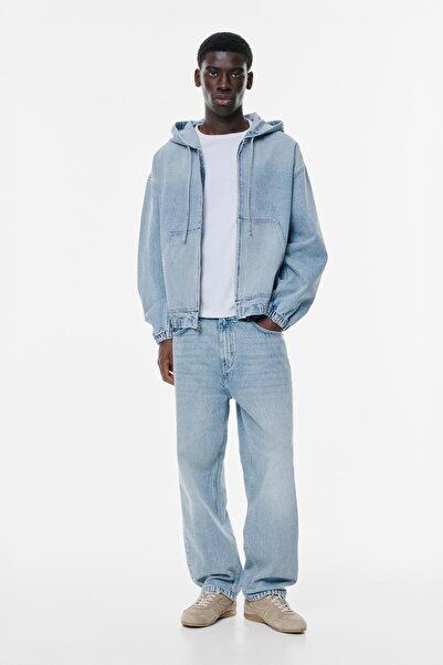 Pull & Bear Kapüşonlu denim ceket