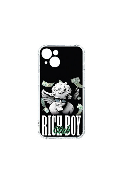 bestcase Αντικραδασμική θήκη πίσω μέρους για Apple iPhone 15, Rich Boy Club, ...