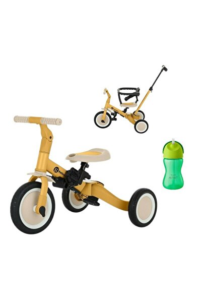 Petite&Mars Τρίκυκλο, Petite&Mars, Turbo, 5 σε 1, Έως 25 kg, Ώχρα + Μπουκάλι ...