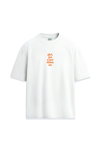 Darkia احصل على تي شيرت مريح للجنسين من Get Your Shine On y2k باللون البرتقالي