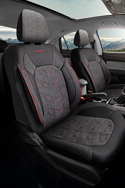 BUTTİ Bello Series Linen Fabric Premium Car Seat Cover |   Full Set with Orthopedic Support, Front and Back