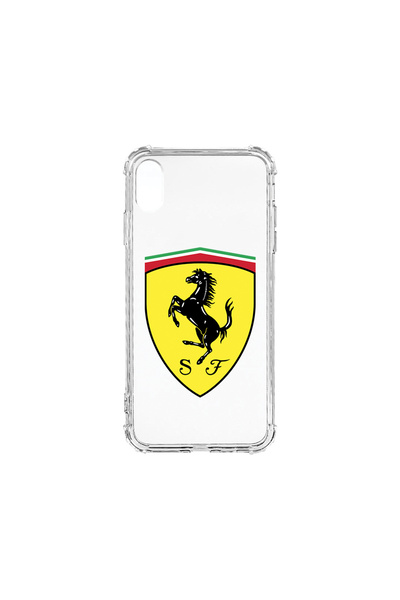 bestcase Carcasă spate antișoc pentru Apple iPhone XS / iPhone X, logo Ferrar...
