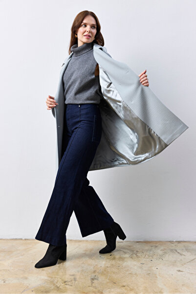 KENT Gray Short Coat with Belt