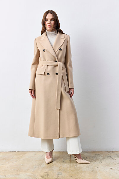 KENT Classic Long Cashmere Light Camel Coat