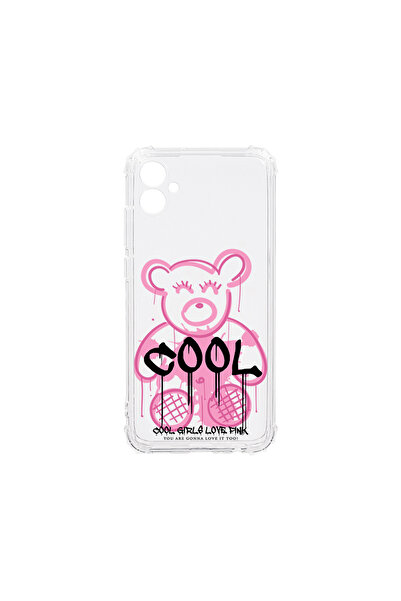 bestcase Carcasă spate antișoc pentru Samsung Galaxy A05, Teddy Bear Cool Pin...