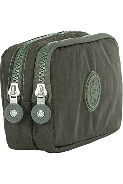 Pippa Yogi Two-Eyed Boy's Green Crinkle Fabric Pencil Bag/Pencil Holder - Kk975-2