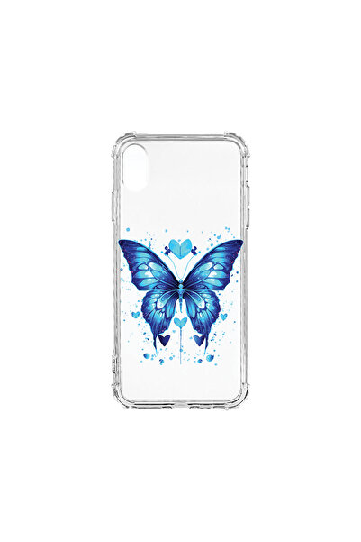 bestcase Αντικραδασμική θήκη πλάτης για Apple iPhone XR, μπλε πεταλούδα, AS 1586