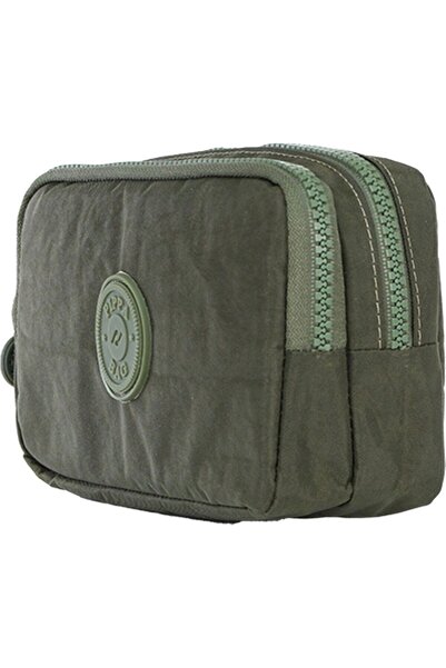 Pippa Yogi Two-Eyed Boy's Green Crinkle Fabric Pencil Bag/Pencil Holder - Kk975-2