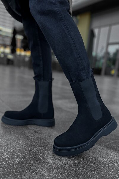 Mooien MN223 - SRT Alaska Suede Ανδρικές Μπότες ΜΑΥΡΕΣ