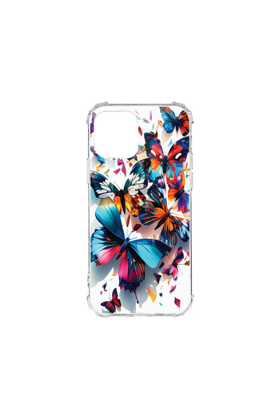 bestcase Carcasă spate antișoc pentru Apple iPhone 11, fluturi colorați, AS 1226