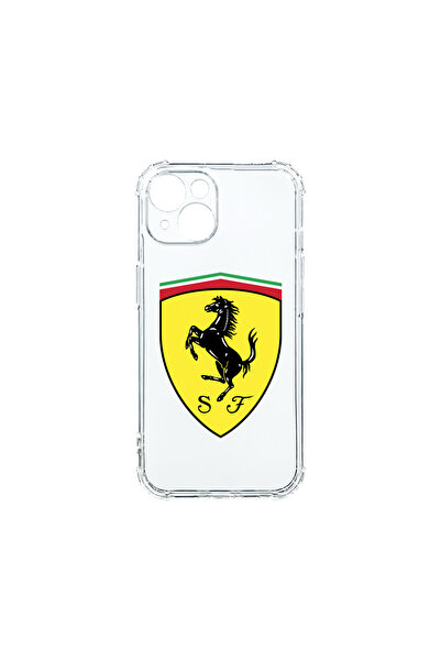 bestcase Carcasă spate antișoc pentru Apple iPhone 15 Plus, logo Ferrari, AS ...