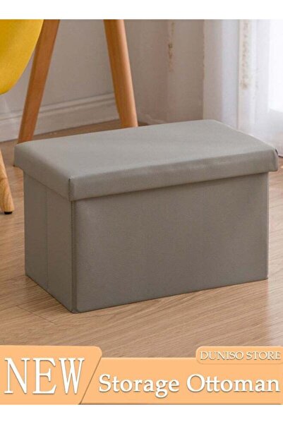 fun zone DUNISO Leather Folding Storage Ottoman Cuboid Bench Storage Boxes Footrest Stool Stylish Small Ottom