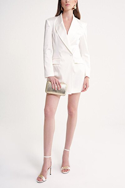 SOCIETA Beyaz Dar kesim blazer ceket 61179