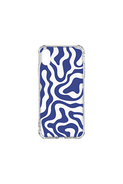 bestcase Carcasă spate antișoc pentru Apple iPhone XR, linie abstractă albast...