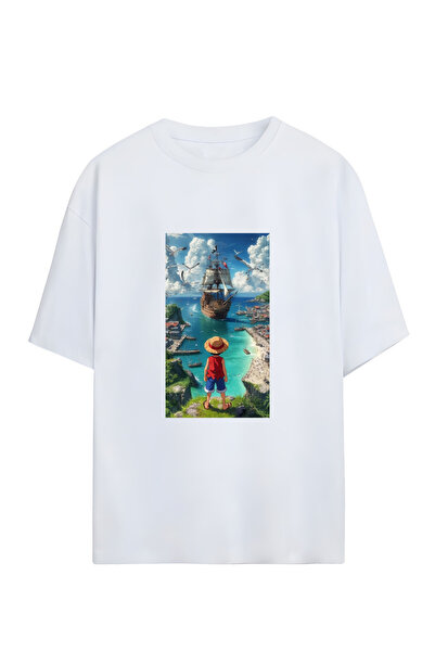 GraffTee Tricou unisex oversize din bumbac ONE PIECE