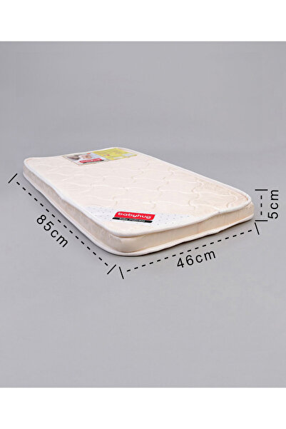 Babyhug Mattress with Lumbar Support, Floral Print, Off-White, for 0-24 Months - 85x46x5cm