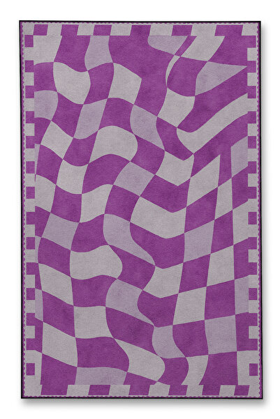 Rugs Modern Halı MOSSO Dama Temalı Desen Modern Dekoratif Halı mosso475mor