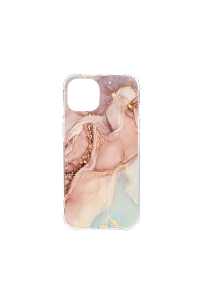 bestcase Carcasă spate antișoc pentru Apple iPhone 13, roz marmorizat, AS 1253