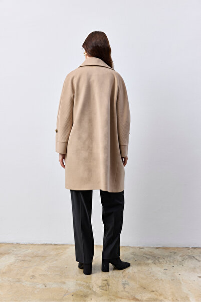 KENT Belted Light Beige Short Coat