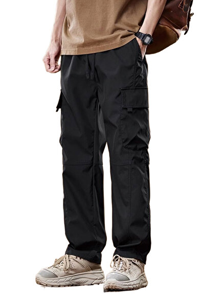 Song Feng Ya American Loose Straight Multi-Pocket Pants Men Casual Trouser M Size Suitable for Waist about 80CM