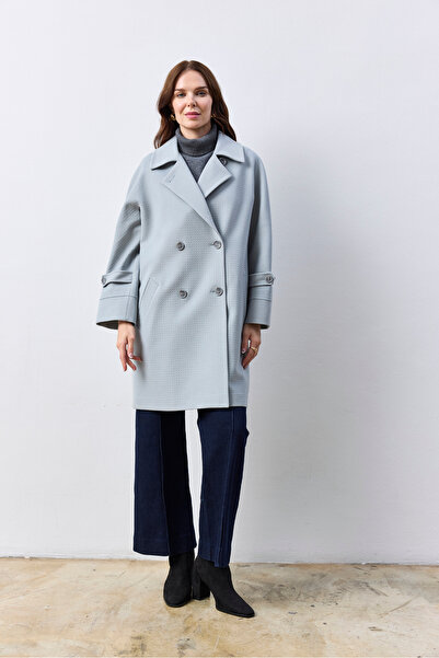 KENT Gray Short Coat with Belt