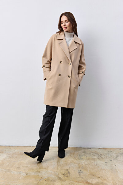 KENT Belted Light Camel Color Short Coat