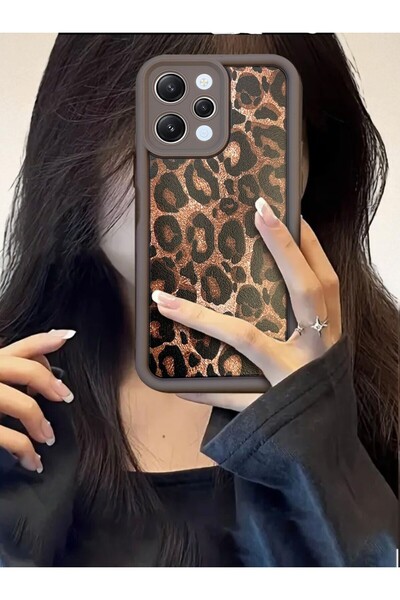 KVK PRİVACY Compatible with Xiaomi Redmi 12 - Leopard Pattern, Soft Silicone Case, Shockproof Cover