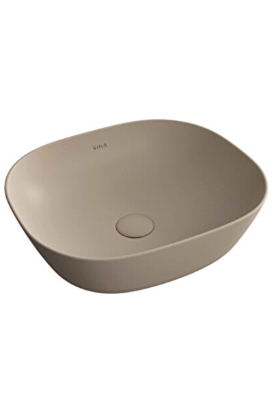 VitrA Plural Kare Alçak Çanak Lavabo, 45 cm, Mat Kil Beji, 7810B474-0016