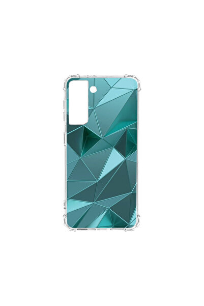 bestcase Carcasă spate antișoc pentru Samsung Galaxy S21 FE, mozaic verde, AS...